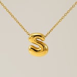 Gold color / 1 Piece Simple Series Daily Letter S Titanium Steel  Gold Color Unisex Pendant Necklaces Picture19